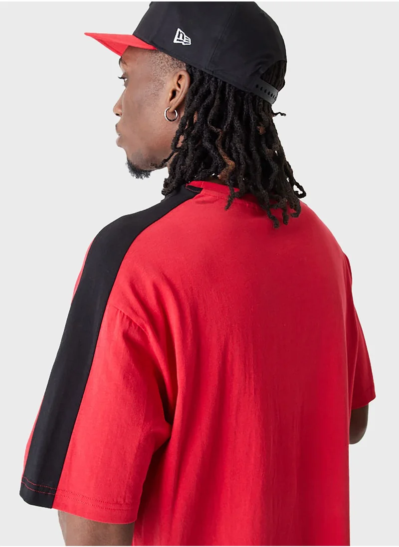 NEW ERA Chicago Bulls Color Block Oversized T-Shirt