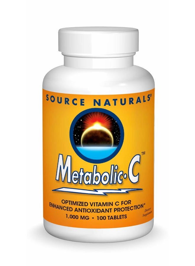 Source Naturals Metabolic C, 1000mg Vitamin C - 100 Tablets - Image 1
