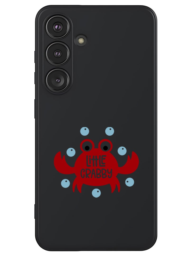 Theodor Protective Slim Fit Case Liquid Silicone Cover with Full Body Protection Anti-Scratch Shockproof Case For Samsung Galaxy S25 Plus (Black) - Little crabby - Image 1