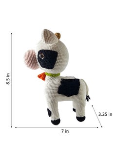 Exquisite Plush Hand Crafted Crochet Cow for Decoration or Keepsake. Cute Collectible Stuffed Animal, Perfect Playful Christmas Gift, Nursery Decor, and Playful Farm-Themed Keepsake JewelOnPalette - pzsku/ZBBB2B8E75060B9C07DBAZ/45/_/1730266889/9b272454-67f0-4094-be03-0557a83cf14d