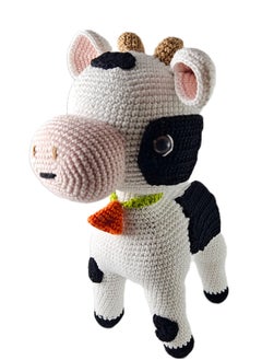 Exquisite Plush Hand Crafted Crochet Cow for Decoration or Keepsake. Cute Collectible Stuffed Animal, Perfect Playful Christmas Gift, Nursery Decor, and Playful Farm-Themed Keepsake JewelOnPalette - pzsku/ZBBB2B8E75060B9C07DBAZ/45/_/1730266890/634f0c24-005d-4d22-8bde-71351d46d118