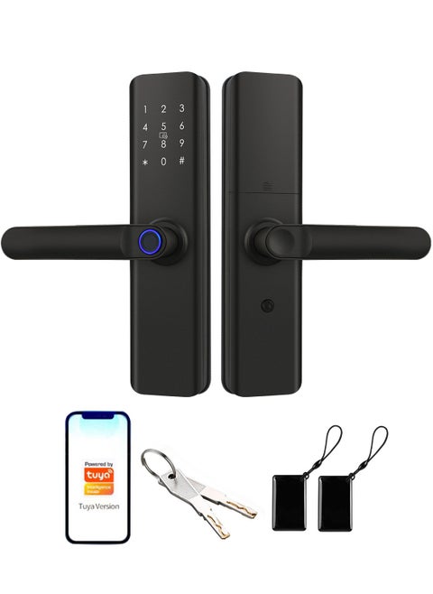 WiFi Smart Fingerprint Electronic Door Lock,Fingerprint/Card/Key/Password/Bluetooth, Suitable for Home, Apartment, Office, Hotel