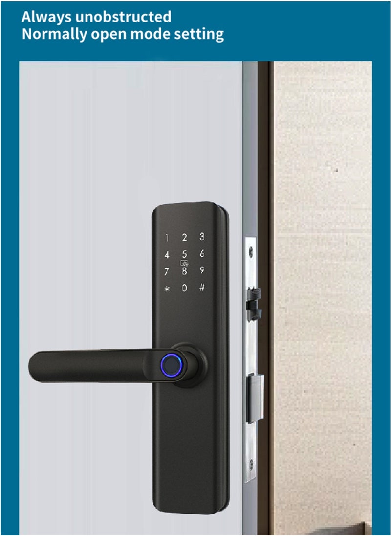 Sharpdo WiFi Smart Fingerprint Electronic Door Lock,Fingerprint/Card/Key/Password/Bluetooth, Suitable for Home, Apartment, Office, Hotel  - Image 2