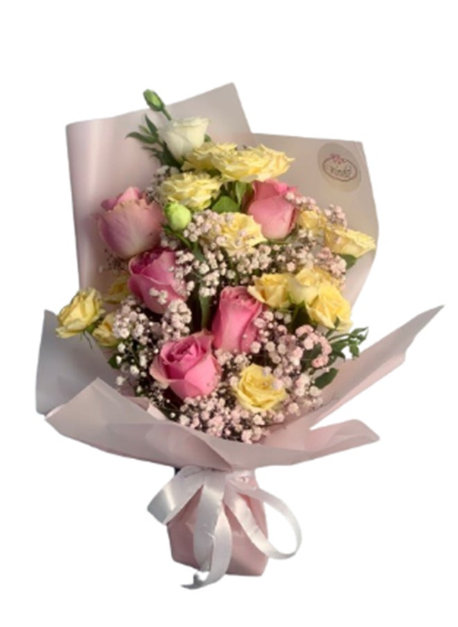 wardi Pink And Peach Bouquet 