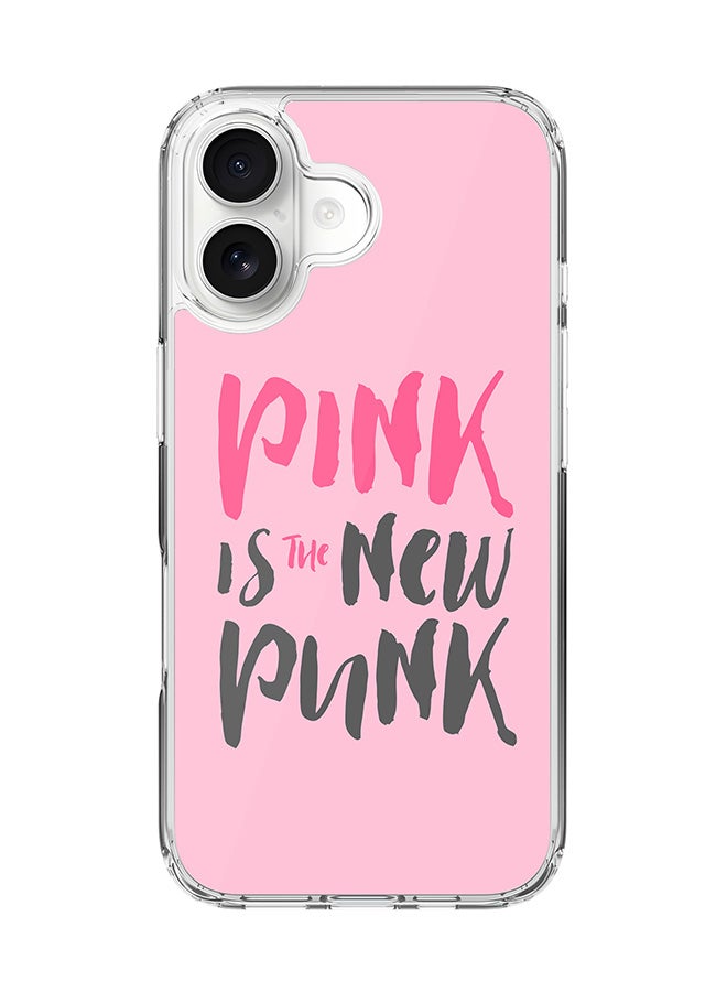 Stylizedd Classic Clear MagSafe Case for iPhone 17 , Hybrid Soft Case Flexible Edges Anti Drop TPU PC Gel Thin Transparent Cover [ Designed for iPhone 17 ] - Pink is the new punk - Image 1