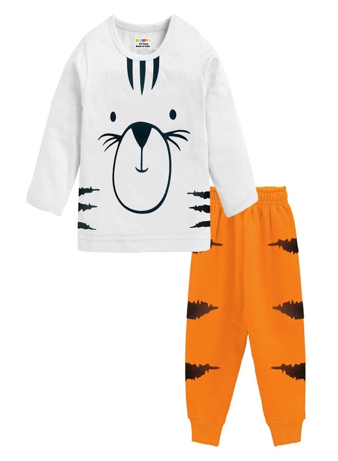 Kuchipoo Baby Boy Regular Fit Cotton Printed T-Shirts And Pyjamas Set (KUC-PSUT-139, 12-18 Months, Multi-Colored) - Image 4