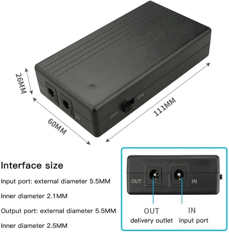 Portable UPS Mini Uninterruptible Power Supply 7800mAh Battery Backup for Router Modem Camera - Image 3