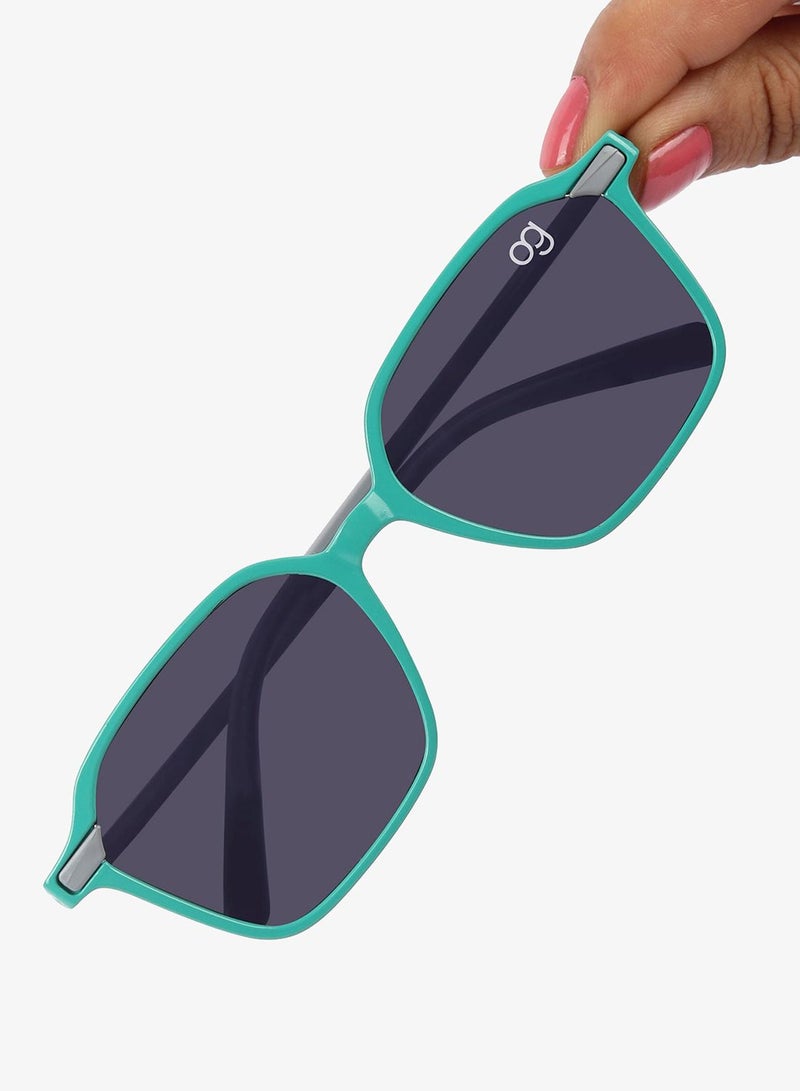 Woggles Stylish Green Square Kids Sunglasses - Image 3