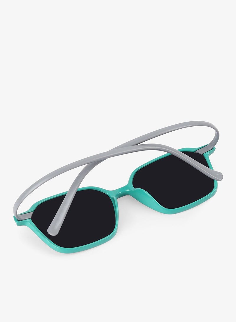 Woggles Stylish Green Square Kids Sunglasses - Image 2