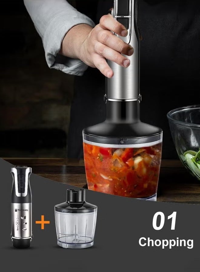 Hoffmans 5 IN 1 Hand Blender,20 Speed Electric Handheld Blender with Chopper,Whisk,Mixing Cup,1000W,HM-8028 - Image 2
