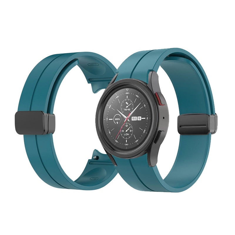 Adjustable Magnetic Folding Buckle Silicone Strap for Samsung Galaxy Watch6/5/4 - Image 4