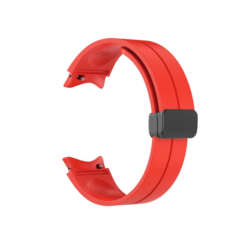 Adjustable Magnetic Folding Buckle Silicone Strap for Samsung Galaxy Watch6/5/4 - Image 1