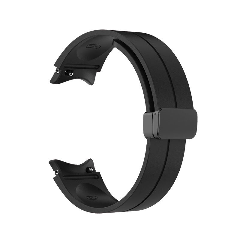 Adjustable Magnetic Folding Buckle Silicone Strap for Samsung Galaxy Watch6/5/4 - Image 2
