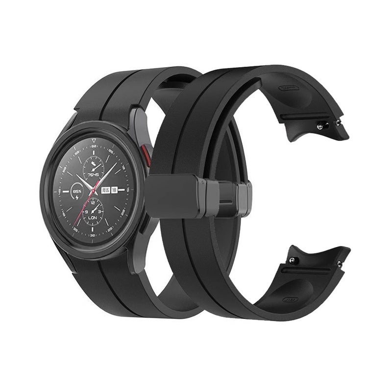 Adjustable Magnetic Folding Buckle Silicone Strap for Samsung Galaxy Watch6/5/4 - Image 5