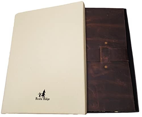Rustic Ridge Leather Large Genuine Leather Journal and Sketchbook with Gift Box - 320 Pages - 9 x 12" - Rustic Vintage Style Notebook - Image 4