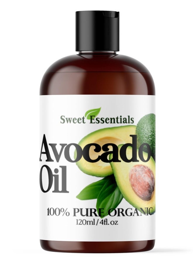 Sweet Essentials Organic Cold-Pressed, Avocado Oil - 4oz - Imported, 100% Pure, NON-GMO, Golden In Color - Image 1