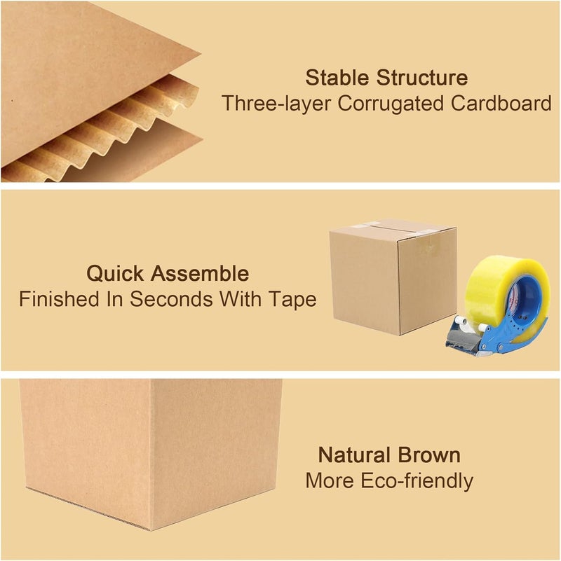 SECUREMENT ® Corrugated Brown Boxes for online selling/ecommerce - 3 PLY (150 GSM) - 100 Boxes (10 x 6 x 2) - Image 3