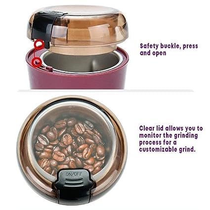 Portable Electric Coffee Spice Grinder Small Mill Food Powder Grinder Machine Electric Stainless Steel Herbs Spices Nuts Grain Grinder  - Image 2