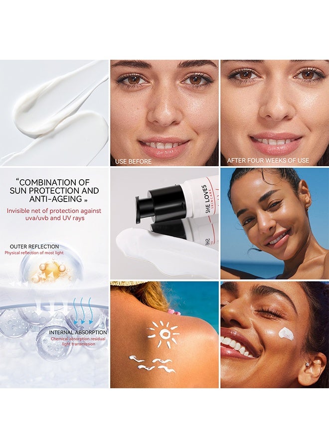 She Loves UV Clear SPF50 Face Sunscreen, Broad Spectrum Acne-Prone Skin Sunscreen with Niacinamide & Zinc Oxide, Calming & Non-Comedogenic UV Protection 50g - Image 4