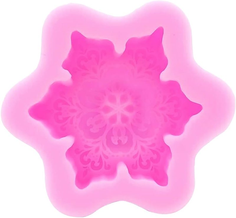 Monqui Snowflake Christmas Silicone Mold for Handmade Soap, Crafts, Candle, Chocolate, Muffins, Ice - Image 4