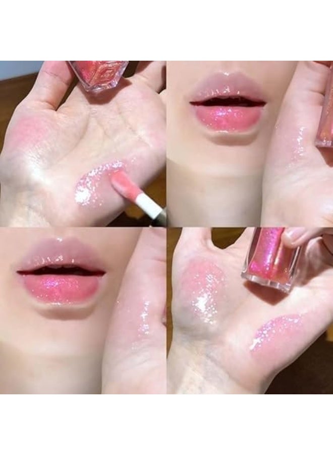 Rose Gold Shimmer Lip Oil Moisturizing Lip Gloss with Glitter Finish 11ml Color 02 - Image 3