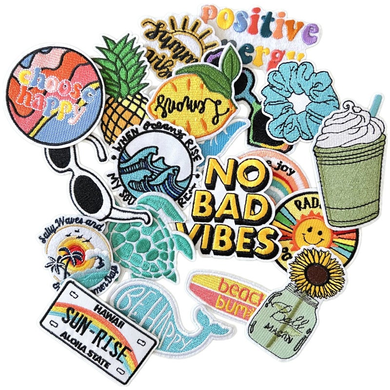 Kawaii Cartoon Iron On Patches Cute Decor Patches for Backpacks Embroidery Applique Aesthetic Stuff for Clothing Jackets Jeans Hats Cute1 20 Pcs