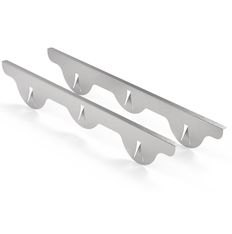 Lindas Essentials Stove Gap Covers Stainless Steel 2 Pack 316 Stainless Steel Stove Gap Covers Heat Resistant Oven Gap Filler Seals Spaces Between Stovetop and Counter 234 Inches SilverSteel
