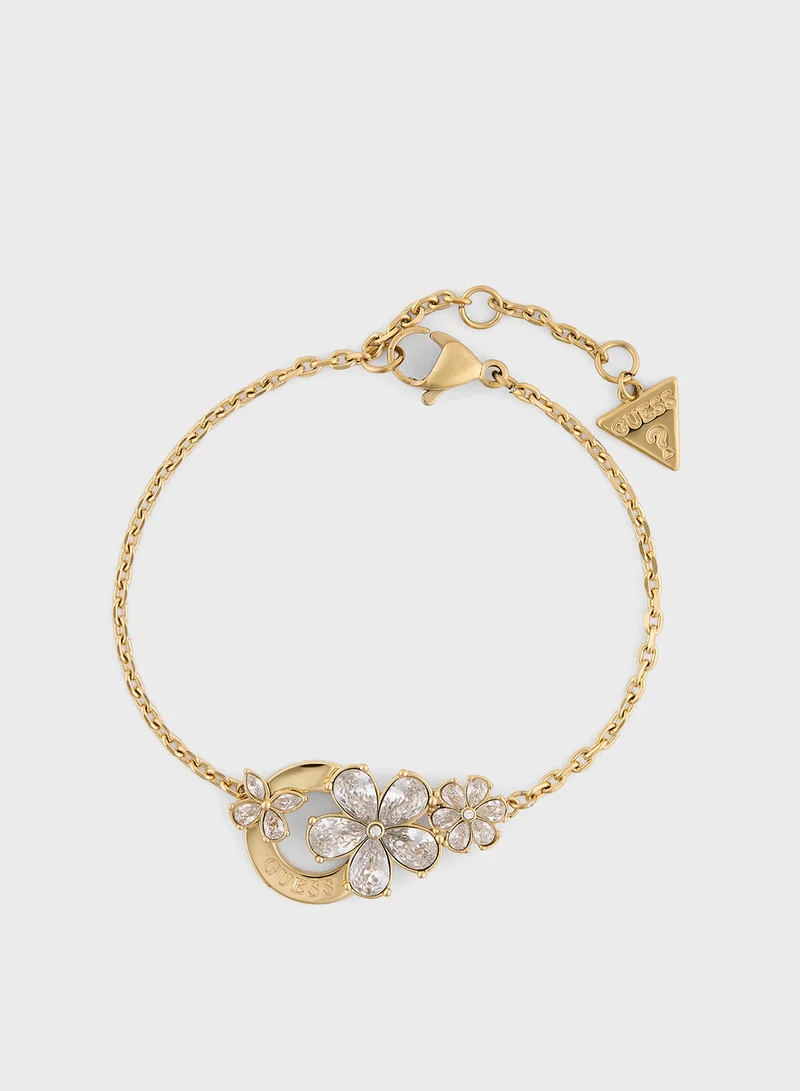 GUESS Lily Flowers & Circle Bracelet