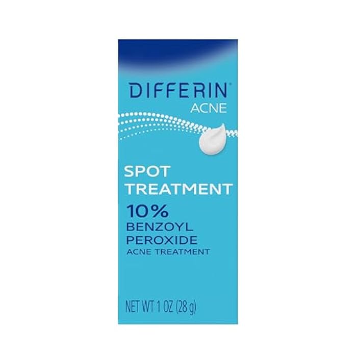 Differin Acne Spot Treatment with 10% Benzoyl Peroxide, Maximum Strength OTC Acne Treatment, Fast Acting Spot Treatment for Face, 1 oz - Image 1