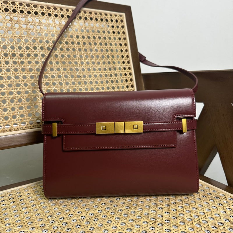 Niche Genuine Leather Women'S Bag Yangshulin Bag Kelly Bag Crocodile Pattern Large Capacity Crossbody Armpit Bag Work Clothing Large Bag - Image 4