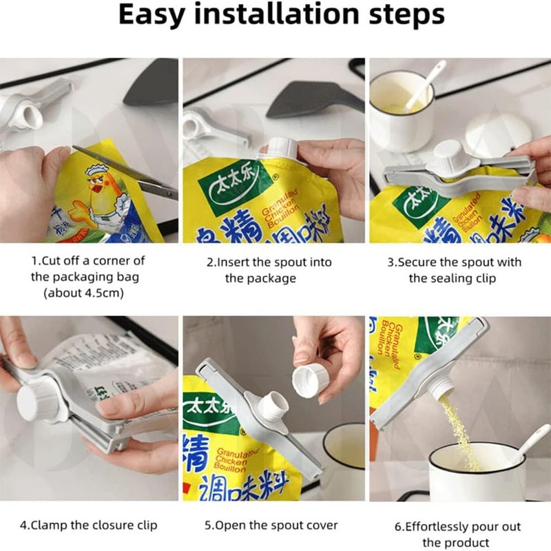Overa sealing clip seasoning bag milk powder salt bag snack sealing clip food preservation clip kitchen accessories 6 - Image 4