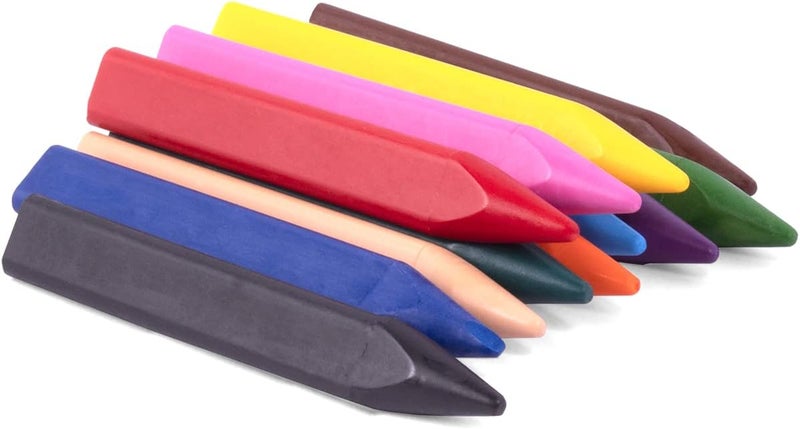 Jovi Jumbo Easy Grip Triangular Wax Crayons - 12 Assorted Colors - Image 2