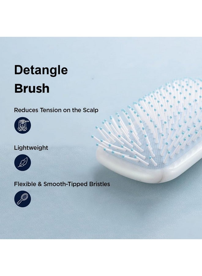 Homestic Hair Brush | Bristles Brush | Hair Brush With Paddle | Detangles Hair Brush | Suitable For All Hair Types | Hair Brush Styling Hair | 2 Piece | Xh45Ble | Blue - Image 2