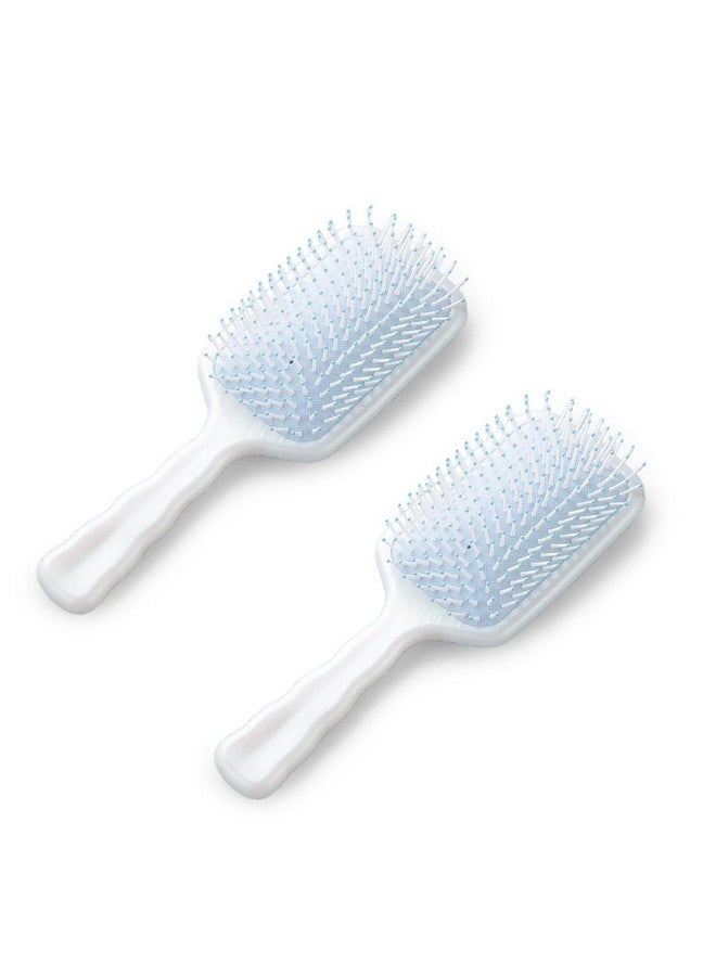 Homestic Hair Brush | Bristles Brush | Hair Brush With Paddle | Detangles Hair Brush | Suitable For All Hair Types | Hair Brush Styling Hair | 2 Piece | Xh45Ble | Blue - Image 1