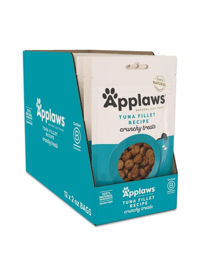 Applaws Natural Limited Ingredient Crunchy Cat Treats, High-Protein & Grain-Free Crunchy Tuna Snacks for Cats (12 x 2.0oz Bags) - Image 1