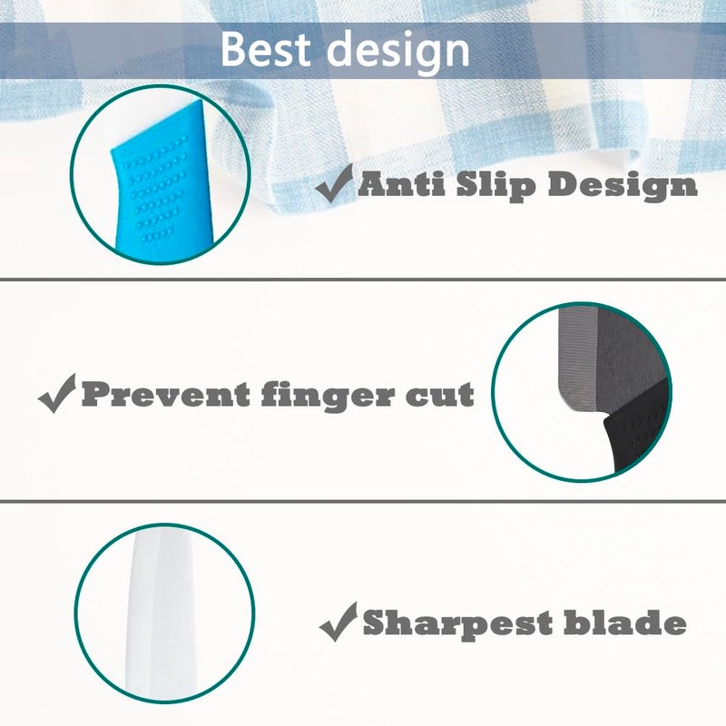 WACOOL Ceramic Knife Set 3-Piece (6-inch Chef's Knife, 5-inch Utility Knife,4-inch Fruit Paring Knife), with 3 Knife Sheaths for Each Blade (Colorful Handle) - Image 5