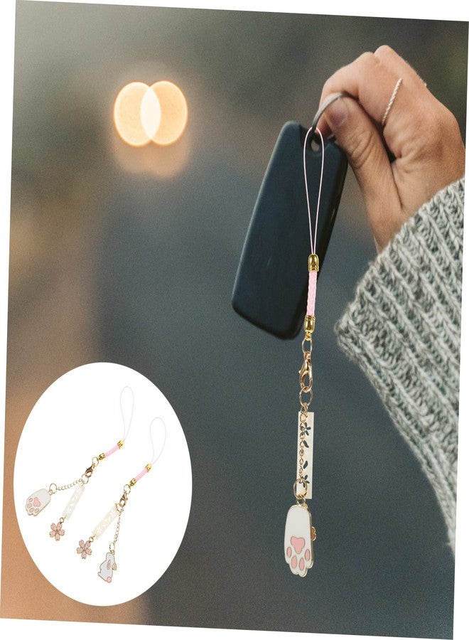 Hemobllo 2 Pcs Beaded Phone Lanyard with Pendants - Cute Decorative Keychain Straps for Cell Phones, Aesthetic Mobile Phone Chains - Image 4