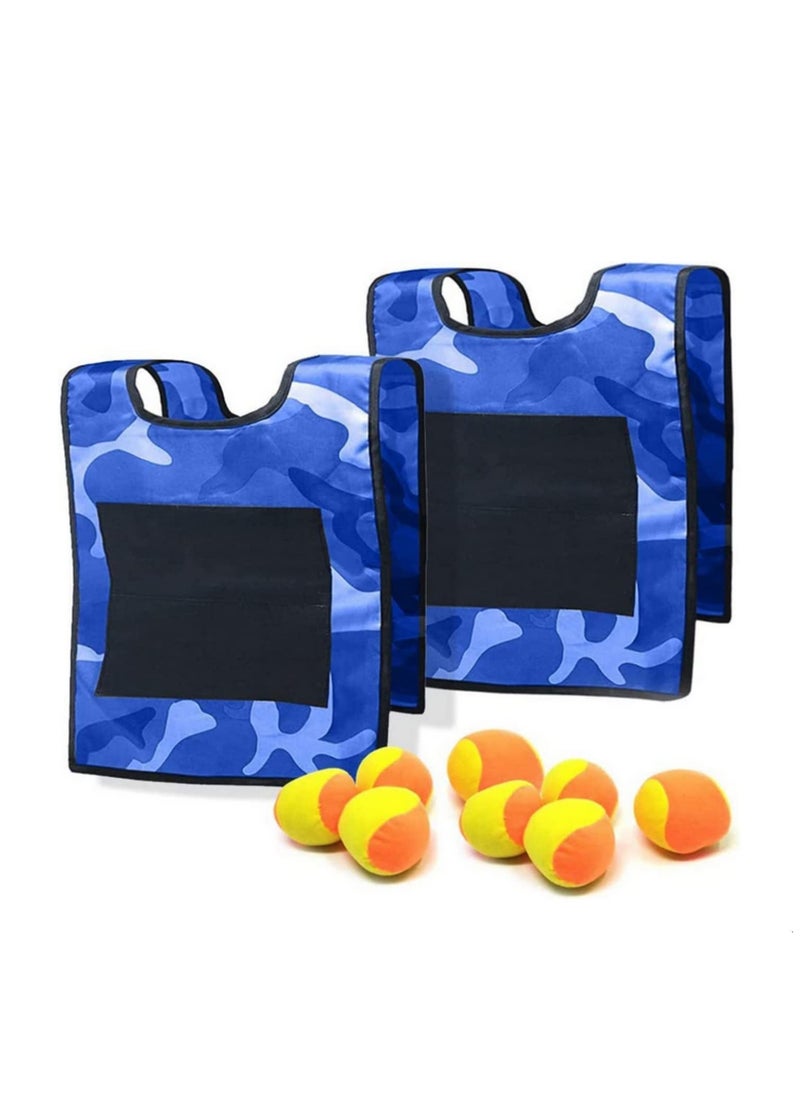 Generic Game Sticky Target Ball Vest Outdoor Game Props with 10pcs Soft Fleece Balls  - Image 1