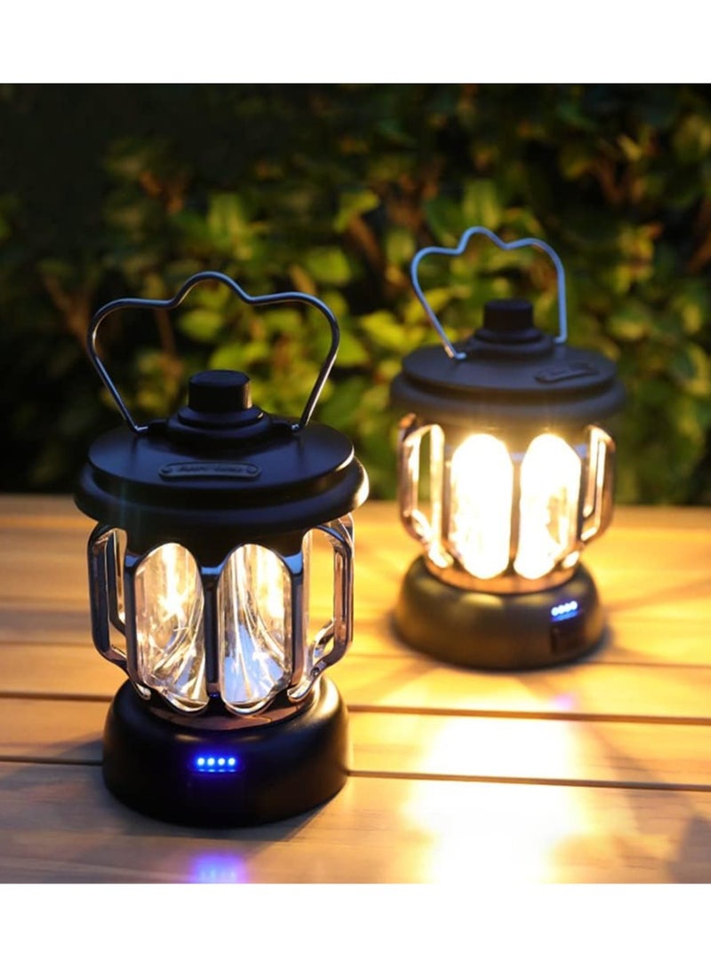 xinzhen Vintage Rechargeable Camping Light, Classic Vintage Camping Lantern, Rechargeable Vintage Camping Light - Image 2