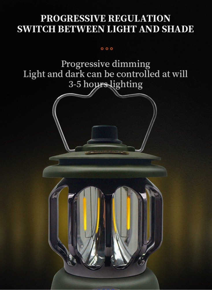xinzhen Vintage Rechargeable Camping Light, Classic Vintage Camping Lantern, Rechargeable Vintage Camping Light - Image 3