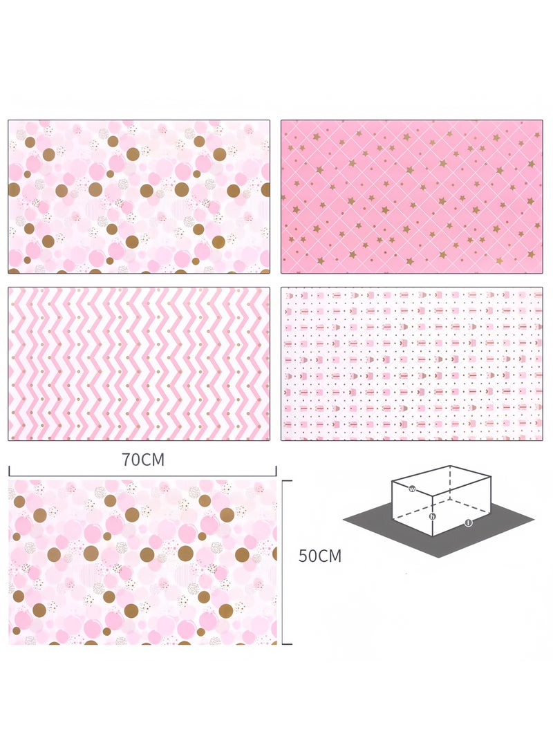 عالم البالونات 4 ورقات من ورق تغليف الهدايا مع الملحقات، ورق تغليف هدايا العطلات، تغليف هدايا عيد الميلاد بنفسك، ورق تغليف هدايا لأعياد الميلاد والعطلات وحفلات الزفاف والحفلات وتغليف هدايا الأطفال (70 سم × 50 سم) - Image 4