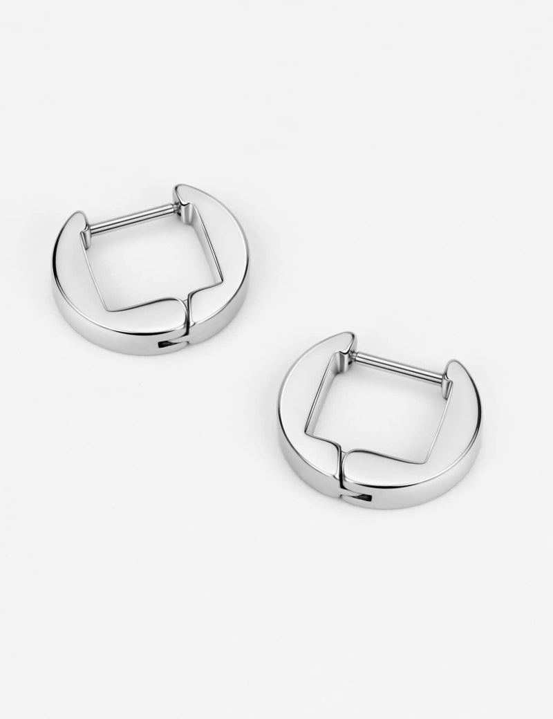 TDEBA 316L Surgical Steel Small Hoop Earrings, Silver Huggie Earrings for Women, Stainless Steel Earrings for Sensitive Ears - Image 3