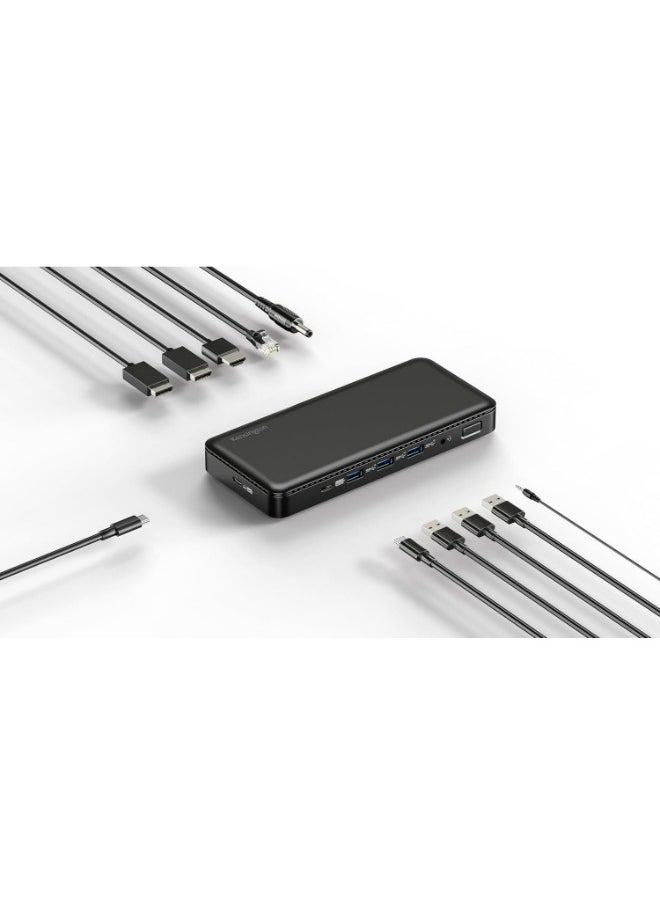 Kensington SD4839P USB-C 10Gbps Triple Video Driverless Docking Station with 85W Power Delivery, Easy Installation, 2 x DisplayPort++ 1.4, USB-A & HDMI 2.0 Ports, 3 Multi Screen Dock | K33480UK  - Image 1