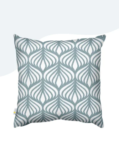 Donetella Decorative Embroidered Cushion Cover Blue/white 45x45Cm (Without Filler)
