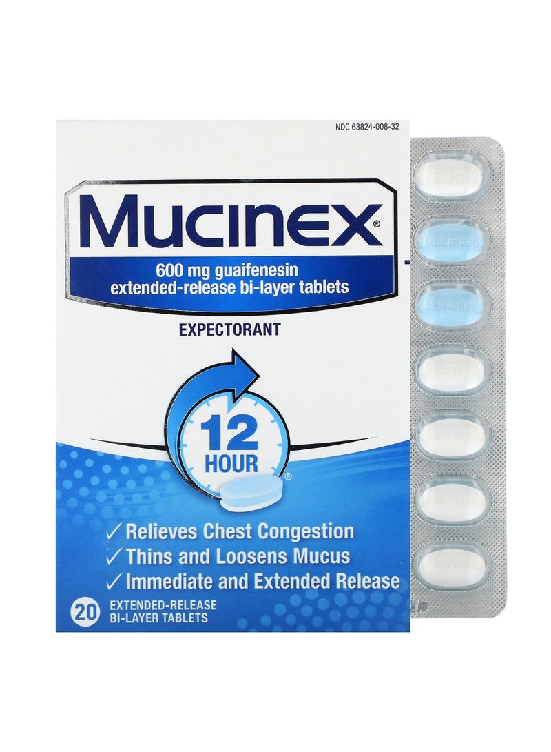 600 mg, 20 Extended-Release Bi-Layer Tablets