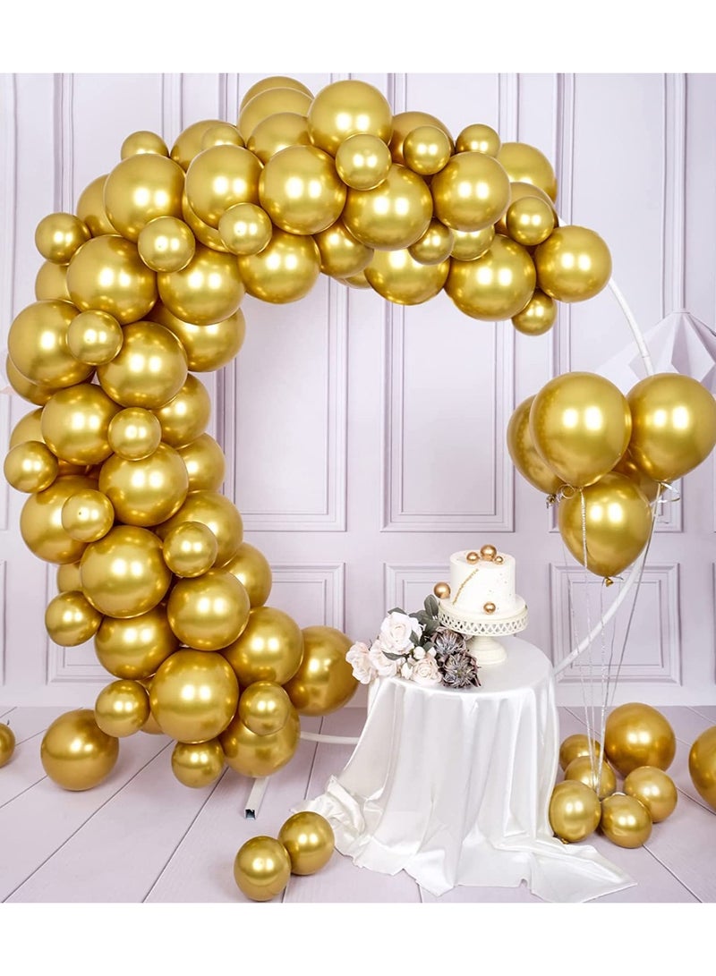 JOLLITY LLC Metallic Chrome Balloons 50 Pcs 12 Inch Helium Shiny Thicken Latex Party Decoration (Chrome Golden) - Image 1