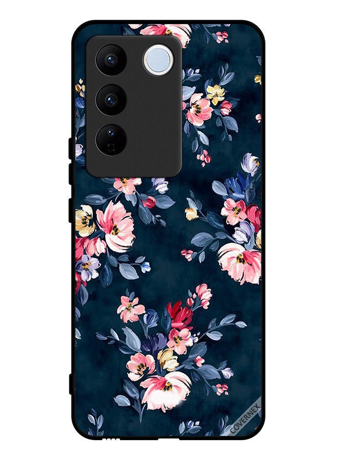 Covernex غطاء حماية لهاتف فيفو S16 برو مزين برسومات زهور يدوية - Image 1