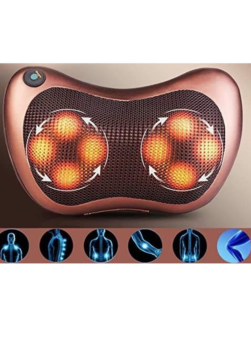 Generic Neck Massage Pillow And Shoulders, Adomen, Legs Back Massager Relaxation By 8 Head With Magnet Vibrator Electric Heating Kneading Therapy  - Image 2