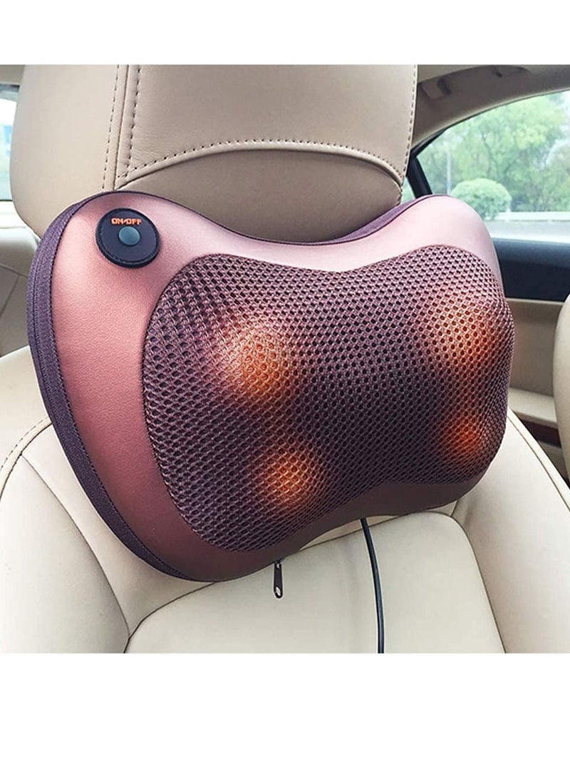 Generic Neck Massage Pillow And Shoulders, Adomen, Legs Back Massager Relaxation By 8 Head With Magnet Vibrator Electric Heating Kneading Therapy  - Image 3