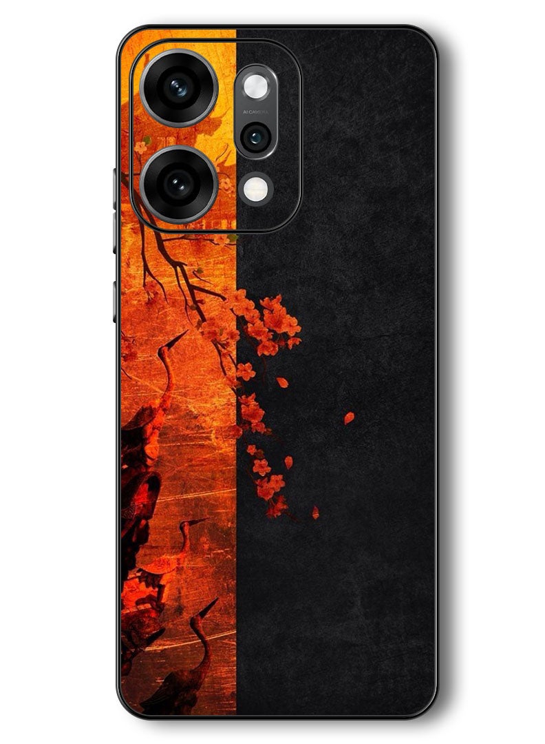 Theodor Case Compatible with Oppo Reno 14 Pro 6.83 Inch Protection Shockproof Bumper Cover Flower Abstract 4 - Image 1